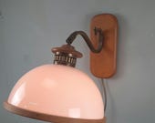 Vintage Steinhauer Mushroom Wandlamp retro eiken