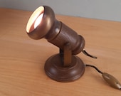 Mid-century Spotlight Oak Brass Steinhauer