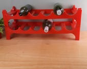 Retro  Oranje Space Age Wijnrek 12 flessen