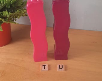 OLD IKEA  Skamt フラワーベース　3セット Set of 3 IKEA Skämt Wave Vases, IKEA Squiggle Glass Vases in