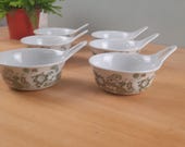 Set vsn 6 serveer schaaltjes Figgjo Flint Norway Turi-Design Market vintage