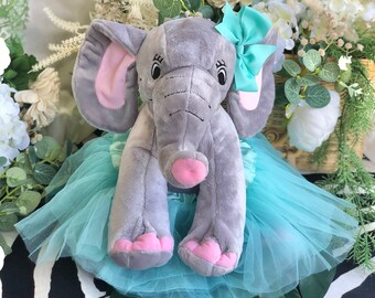 Elephant Stuffed Animal | Elephant Gifts | Plush Elephant | Custom Plushie | Custom Stuffed Animal | Custom Plush Toy | Safari Baby Shower
