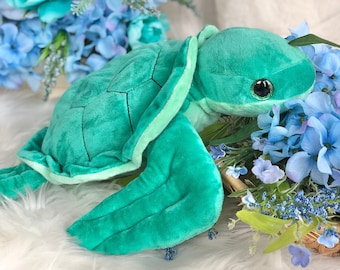 Turtle Stuffed Animal | Plush Turtle | Turtle Plushie | Ocean Stuffed Animals | Ocean Plush | Ocean Birthday | Sea Turtle Gifts