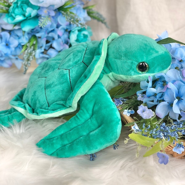 Turtle Stuffed Animal | Plush Turtle | Turtle Plushie | Ocean Stuffed Animals | Ocean Plush | Ocean Birthday | Sea Turtle Gifts