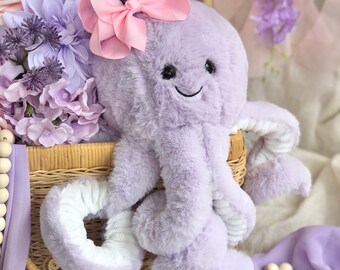 Octopus Stuffed Animal | Octopus Plush | Ocean Plush | Under the Sea Birthday | Mermaid Party Decor | Ocean Birthday | Stuffed Octopus