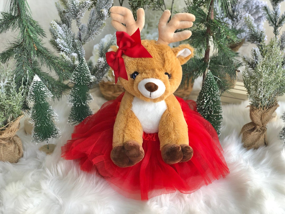 Reindeer Stuffed Animal Plush Reindeer Christmas Plush Etsy