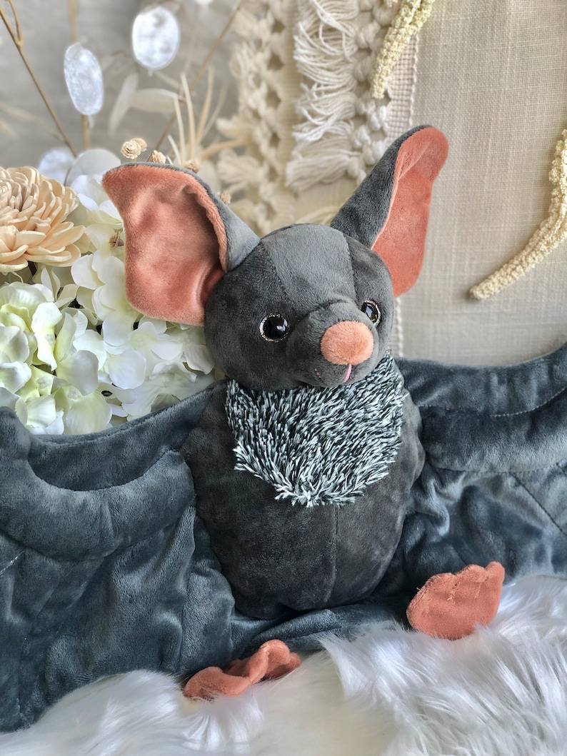 Weighted Stuffed Animal 1lb Weighted Plush Weighted Stuffed Animal for Adults Bat Stuffed Animal Sensory Toys image 2