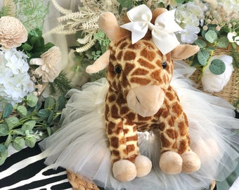 Giraffe Stuffed Animal | Plush Giraffe | Safari Plush | Custom Plush Toy | Custom Plushie | Safari Birthday | Safari Baby Shower