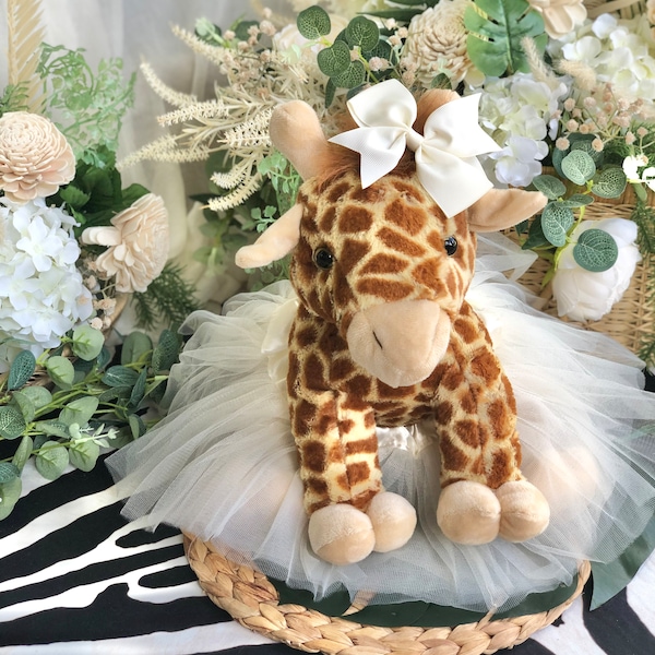 Giraffe Stuffed Animal | Plush Giraffe | Safari Plush | Custom Plush Toy | Custom Plushie | Safari Birthday | Safari Baby Shower