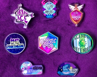 LGBT Class Pun Pins - Tabletop Roleplaying Game Pins