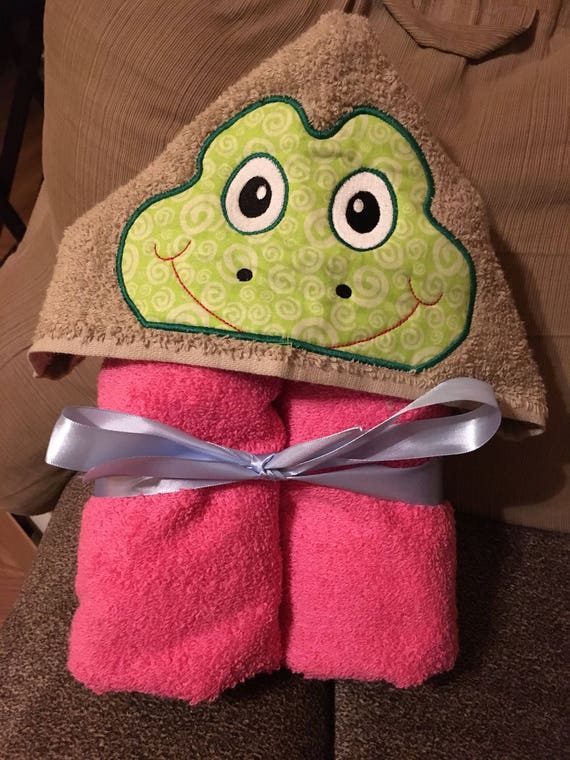 frog hooded towel