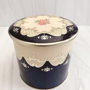 Vintage Coffee Tin from Germany | Floral container | collectible storage