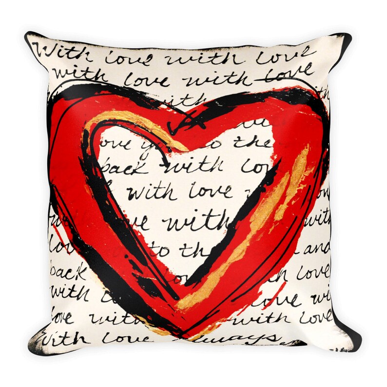 Decorative Throw Pillows Heart Pillow Pillow with Heart Etsy