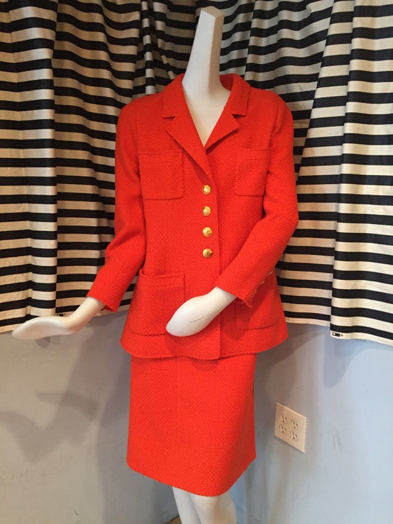 chanel red suit
