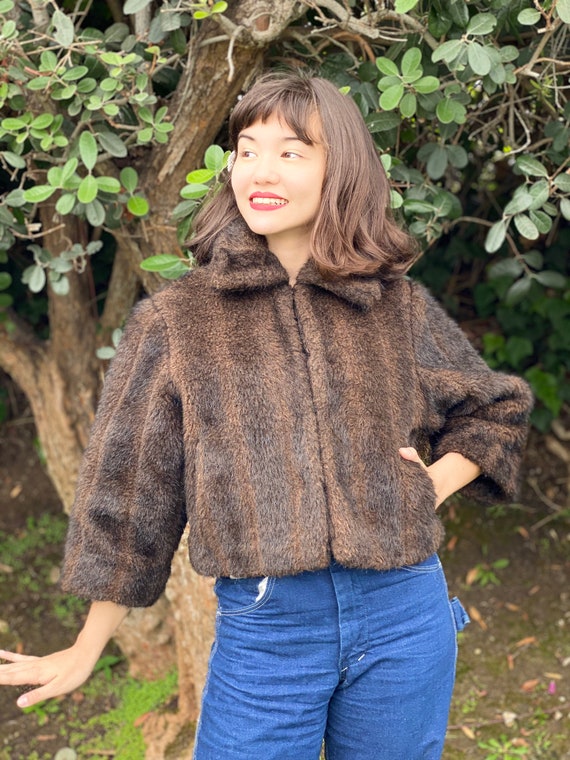 Happy Fall! - Vintage 1950s Fur Jacket - Vintage F