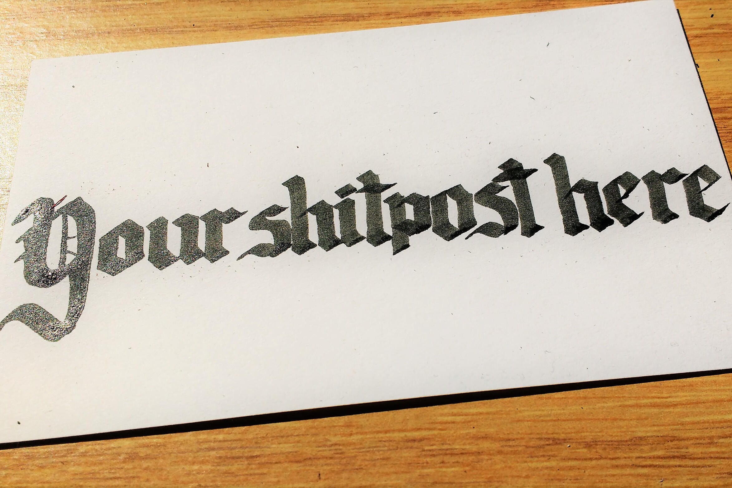 Meme And Shitpost Calligraphy Cue Card Commissions Etsy
