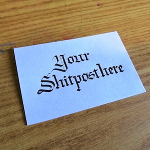 Meme and Shitpost Calligraphy Cue Card Commissions image 1