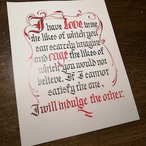 Love in Me Calligraphy Quote Digital Print