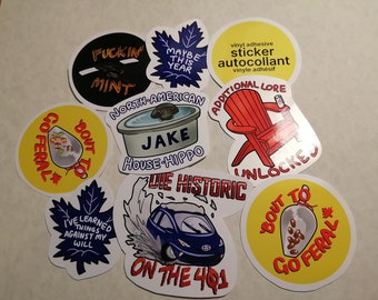 Canadian Deep Cut Stickers Glossy (various)