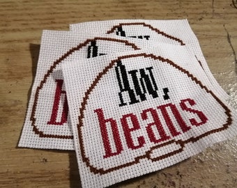 Aw Beans Cross Stitch Mini