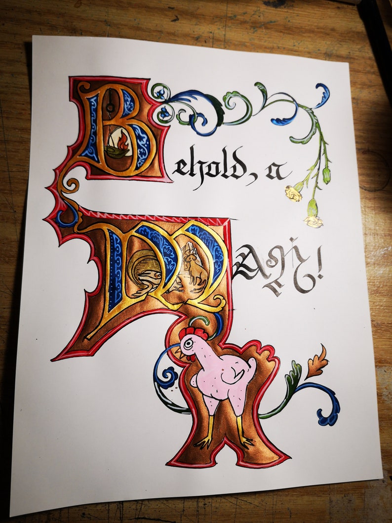 BEHOLD A MAN Illuminated Manuscript Digital Prints - Etsy Canada