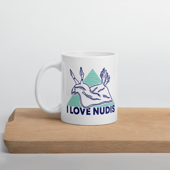 I LOVE NUDIS™ White Nudibranch Collage Recycled Gift Wrapping Paper