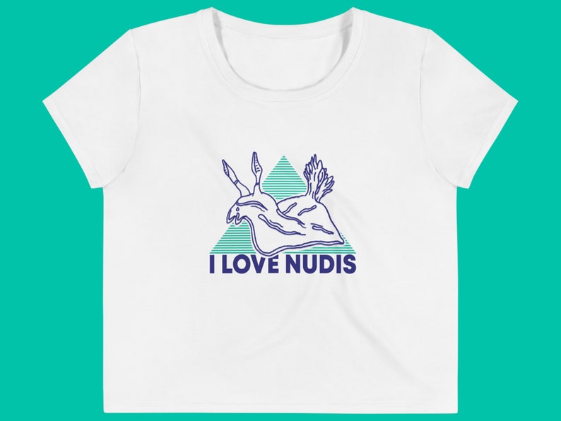 I LOVE NUDIS™ Nudibranch Crop Top White Ocean Creature - Etsy