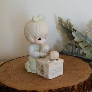 Precious Moments Girl with puppies&#39; figurine, Enesco 1988, Always Room for One More Figurine