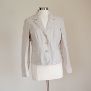 Vintage Jones New York Sport Cotton Striped Women Jacket