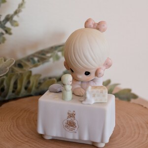 Precious Moments Girl with doll figurine, 1989, My Happiness