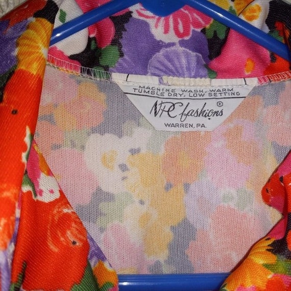 Vintage Colorful Floral Print Top by NPC Fashions - image 4