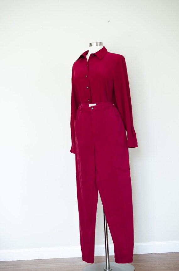 Vintage Talbots Red jacket and pants Set - image 2