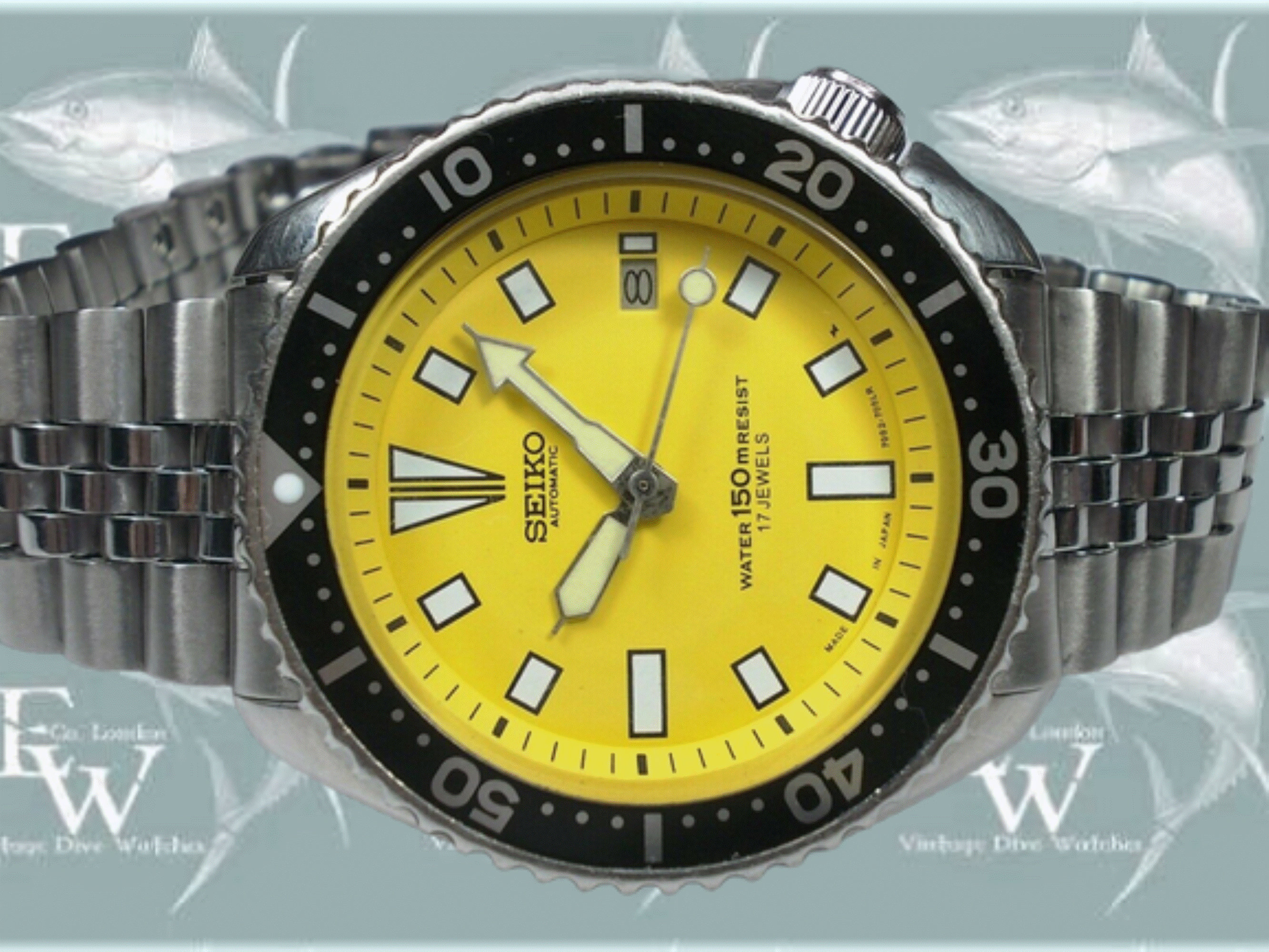 Seiko SDS003 Scuba Divers 7002-700A Gents Yellow Dial Etsy