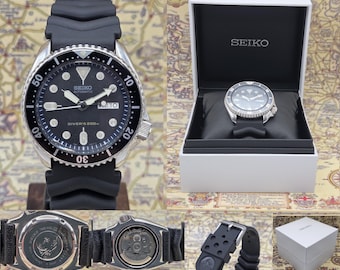 SEIKO 7S26-0020 SKX011J2 Automatic Orange Dial Men's Diver's Watch
