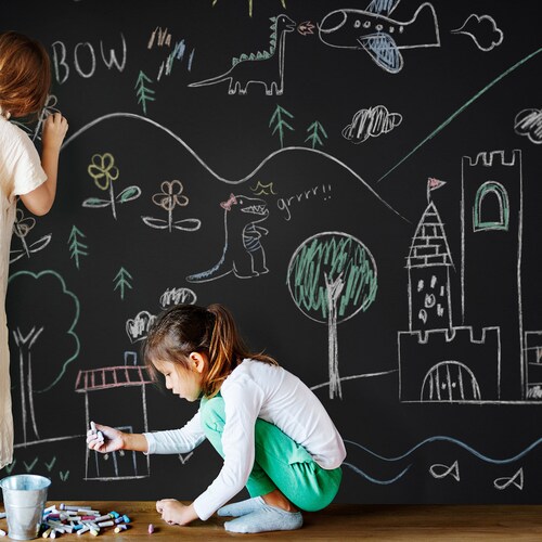 Large Chalkboard Wall Decal Peel and Stick Chalkboard Etsy