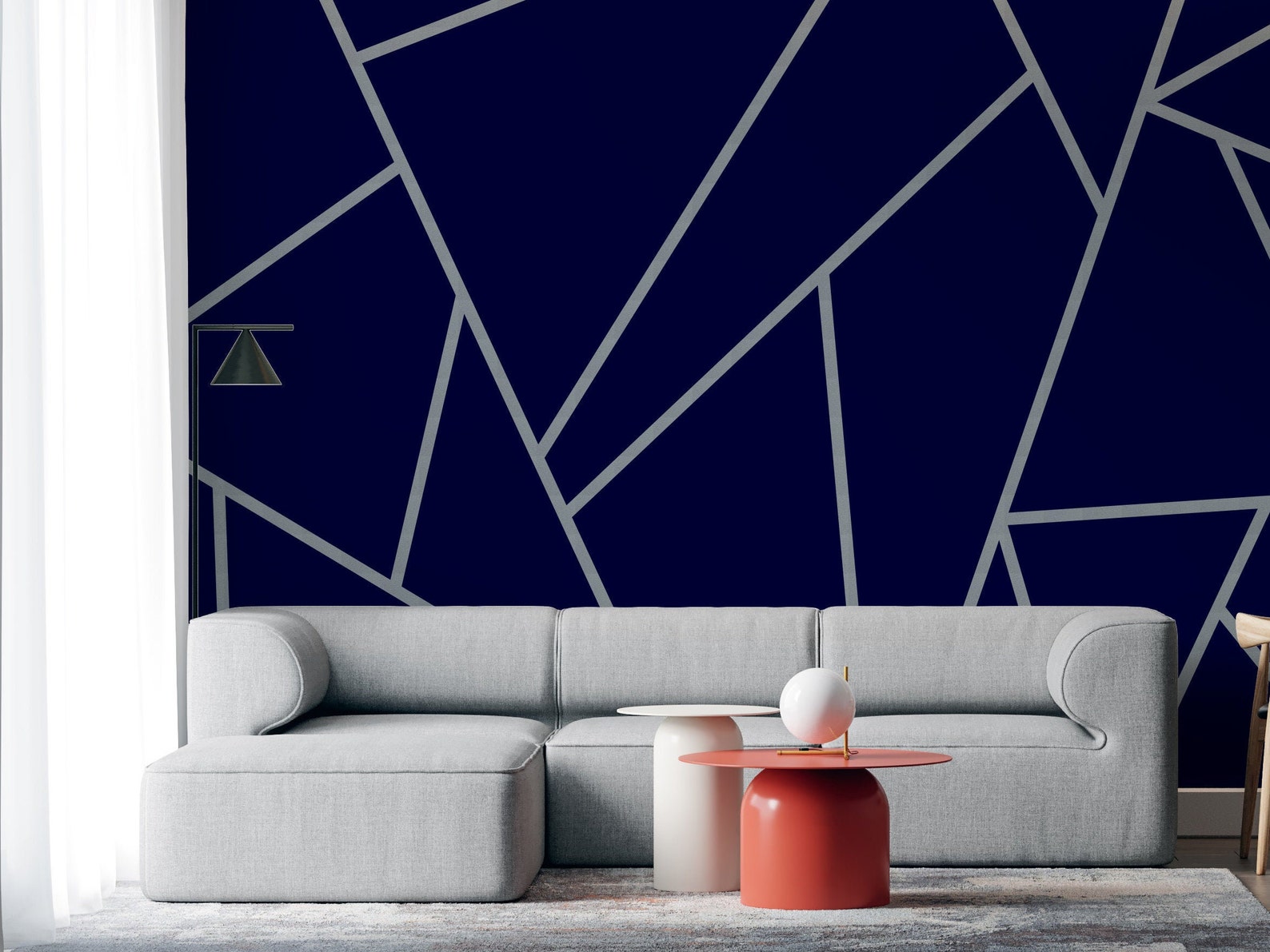 Abstract Geometrical Lines Wall Decals Wall Stripes Accent Etsy