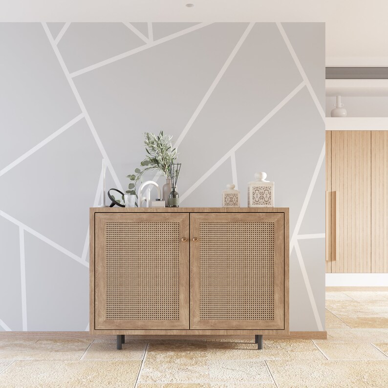 Abstract Geometrical Lines Wall Decals Wall Stripes Accent Etsy Canada