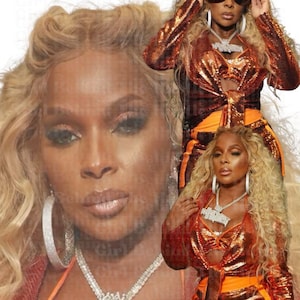 Fierce Mary J. Blige Digital Heat Transfer Must Download & Print 4 files mix and match
