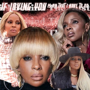 Mary J. Blige &quot;If Loving You&quot; DTF PRINTABLE TRANSFER