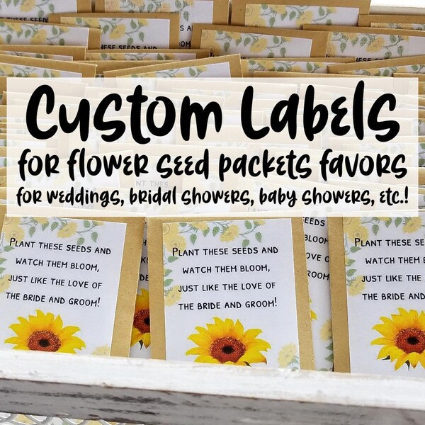 Flower Seed Wedding Favors Etsy