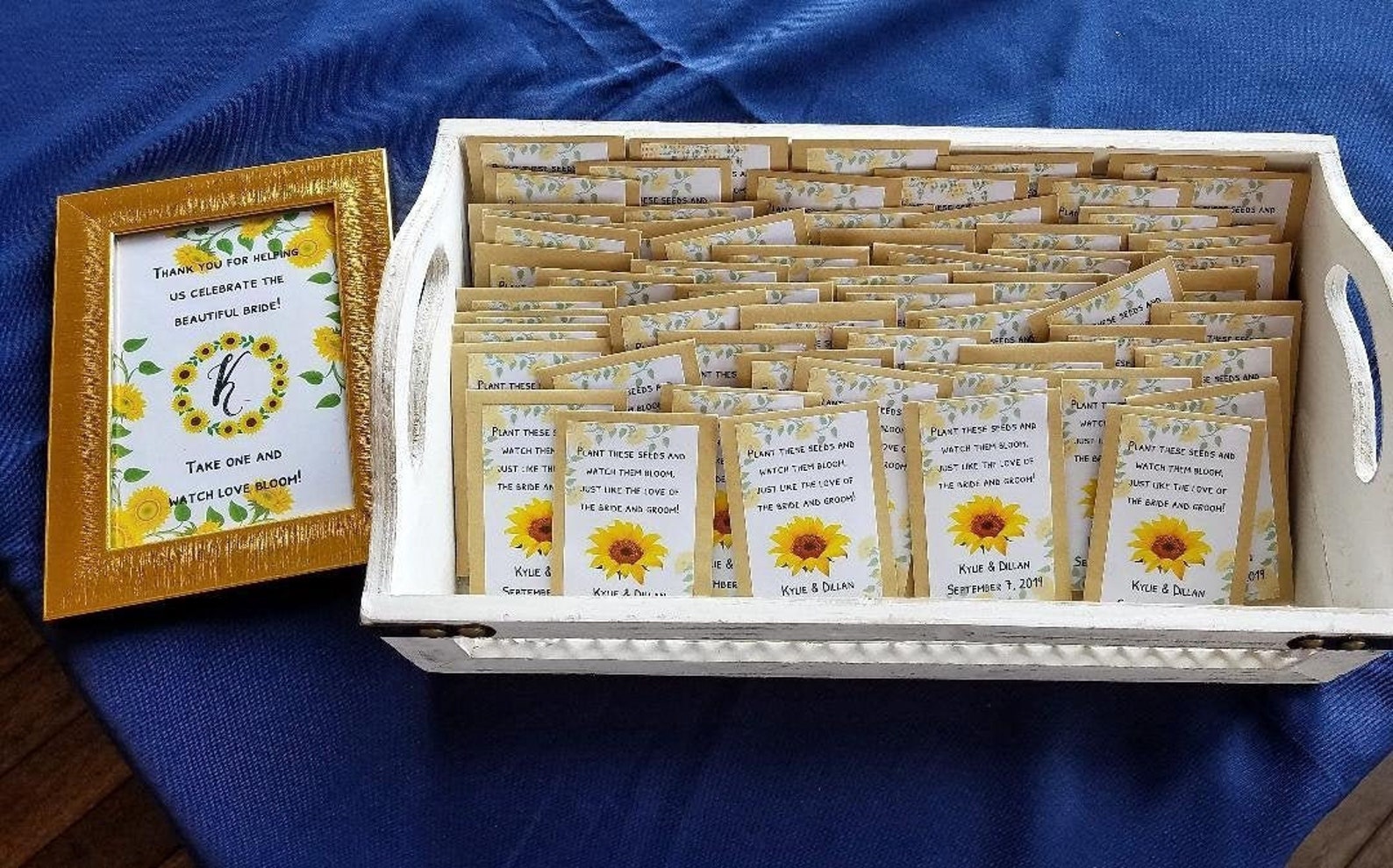 Sunflower Seed Packets Wedding Favor Bridal Shower Favor Etsy