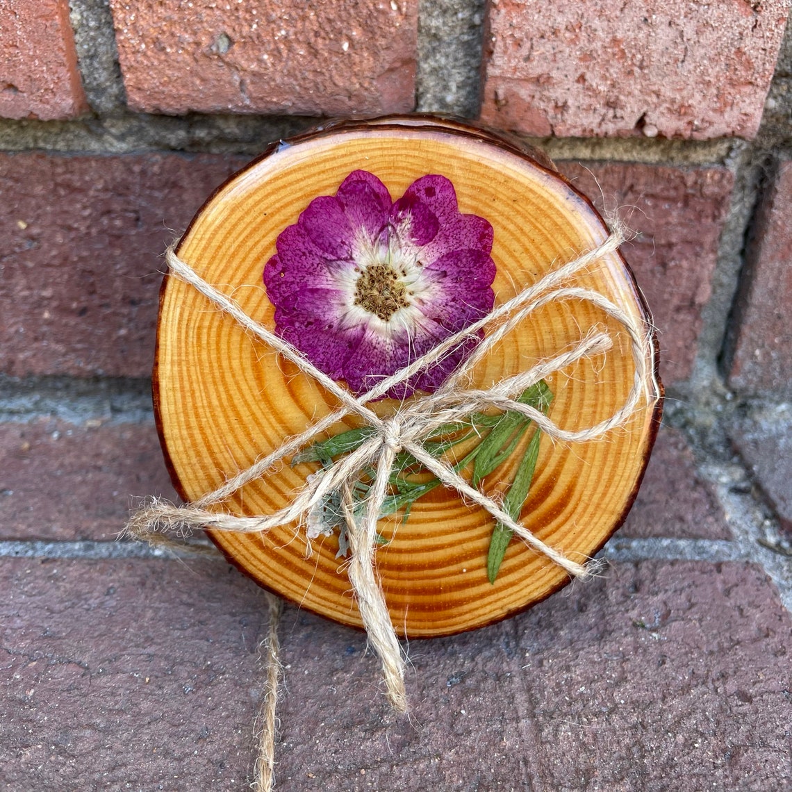 Pressed flower coasters wooden coaster set floral coasters Etsy