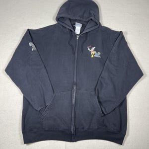 Sudadera con capucha vintage Disneyland 50.º aniversario para hombre, talla XL, color negro, para el regreso a casa, años 2000 imagen 2