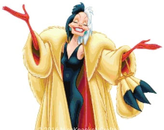 Cruella De Vil kruissteekpatroon