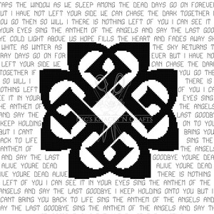 Korsstygnsmönster till änglarnas hymn