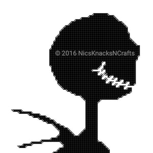 Jack Skellington&#39;s Silhouette Kreuzstichmuster