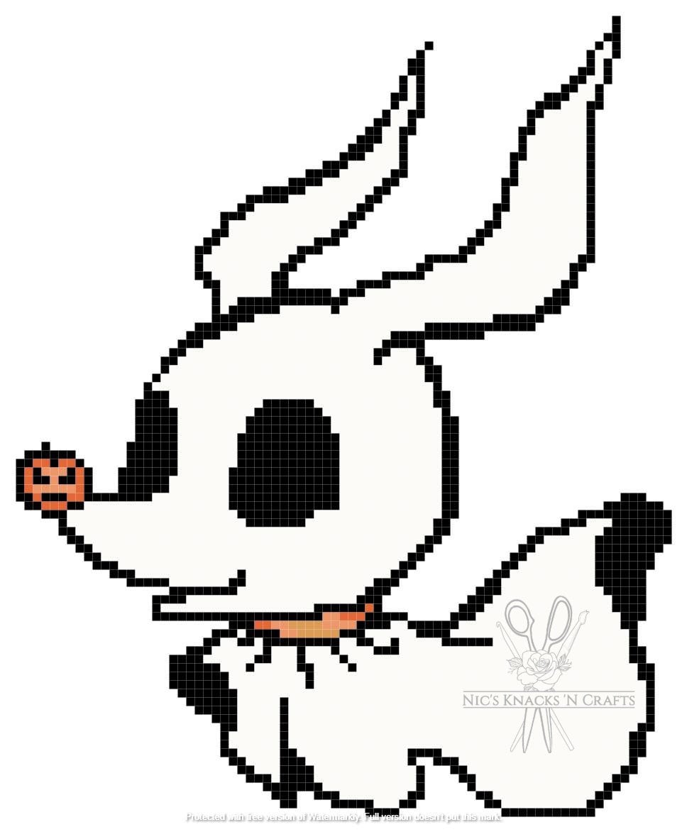 Zero Nightmare Before Christmas Cross Stitch Pattern - Etsy