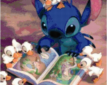 Stitch's Ducklings Cross Stitch Pattern