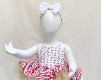 Robe babydoll, robe en tulle pour bébé pop-corn de carnaval, robe de garden-party, bandeaux pour bébé, costume de cirque