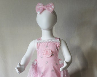 robe de princesse rose, tenue d’anniversaire de princesse, vêtements de babygirl, Cake Smash Outfit Girl, Pink Baby Romper,